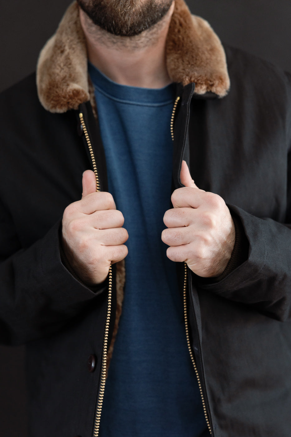 Dant Exclusive N-1 Dry Wax Deck Jacket - Black HB, Kodiak