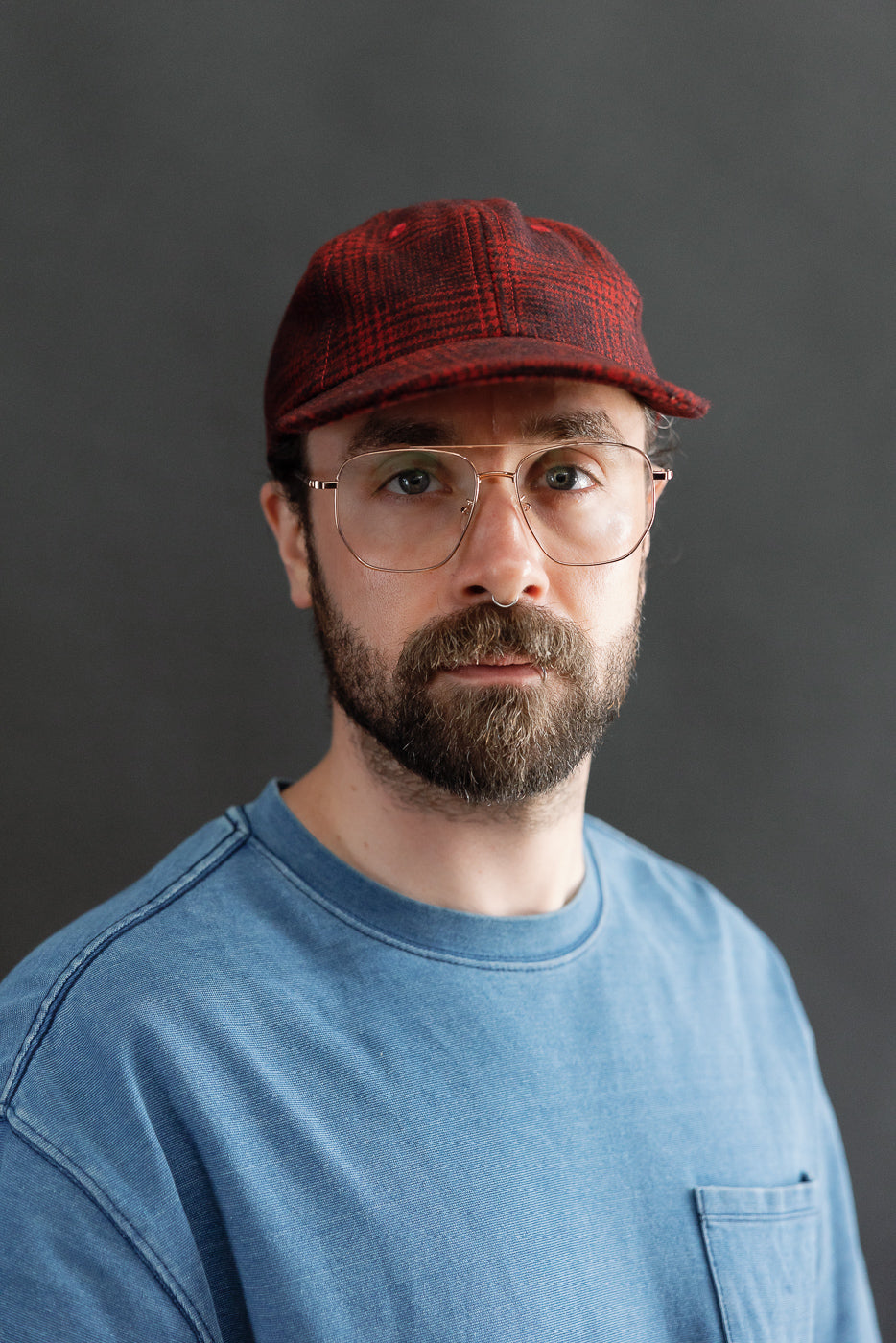 Melton Wool Baseball Hat - Canyon Plaid