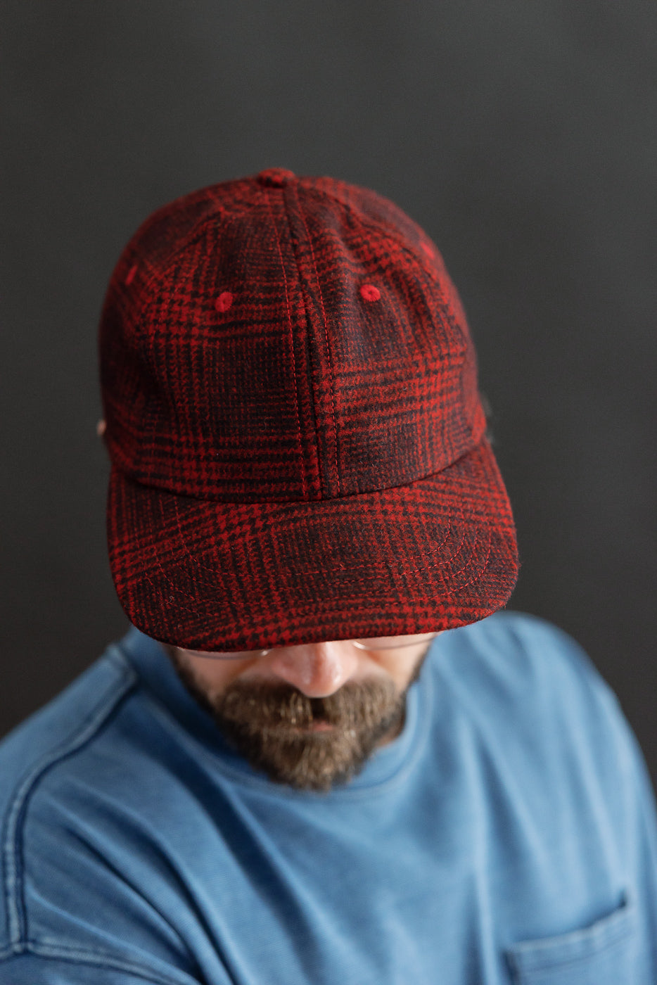 Melton Wool Baseball Hat - Canyon Plaid