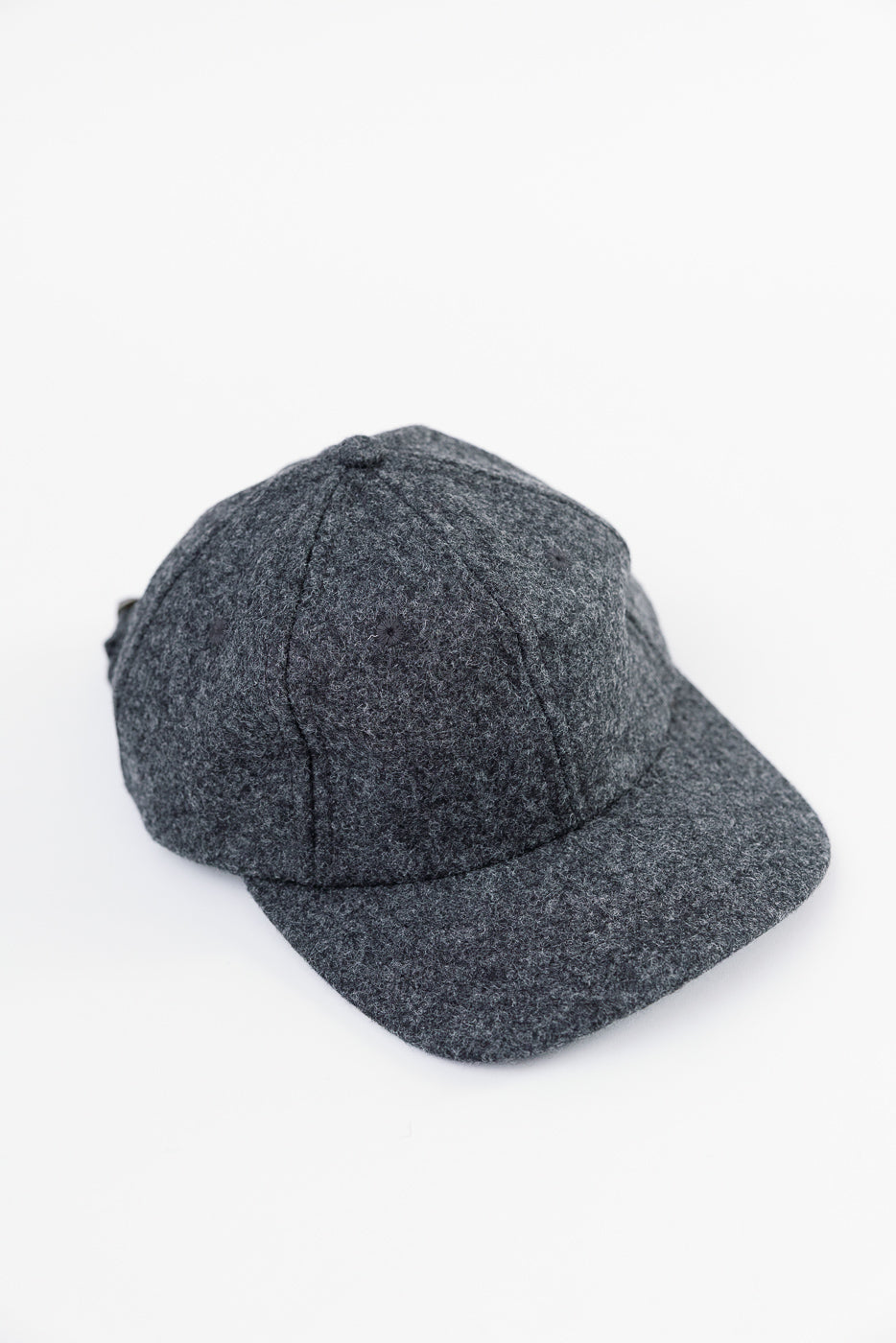 Melton Wool Baseball Hat - Granite