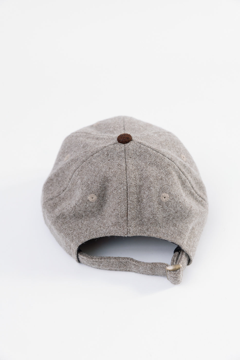 Melton Wool Baseball Hat - Oatmeal, Red Oak Mix