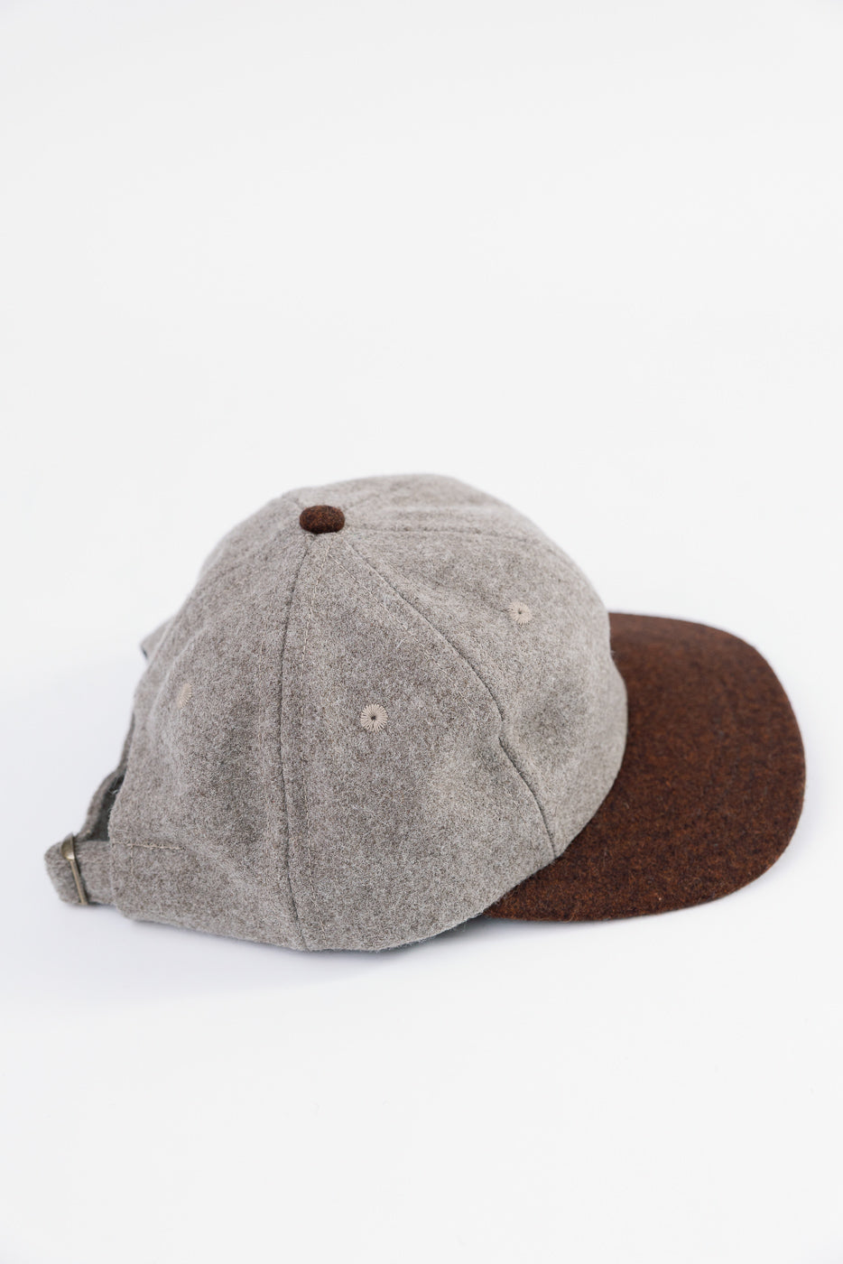 Melton Wool Baseball Hat - Oatmeal, Red Oak Mix