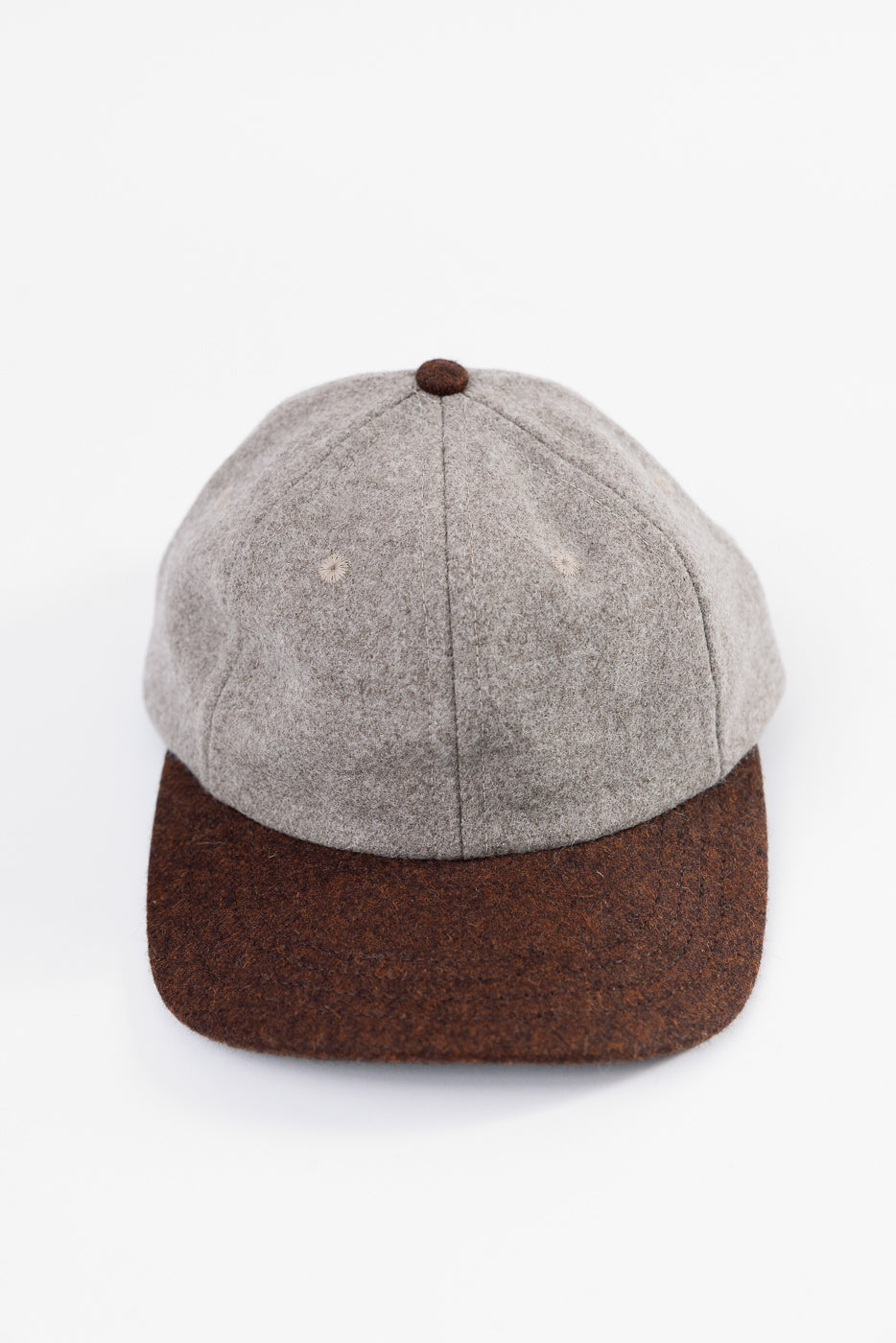 Melton Wool Baseball Hat - Oatmeal, Red Oak Mix