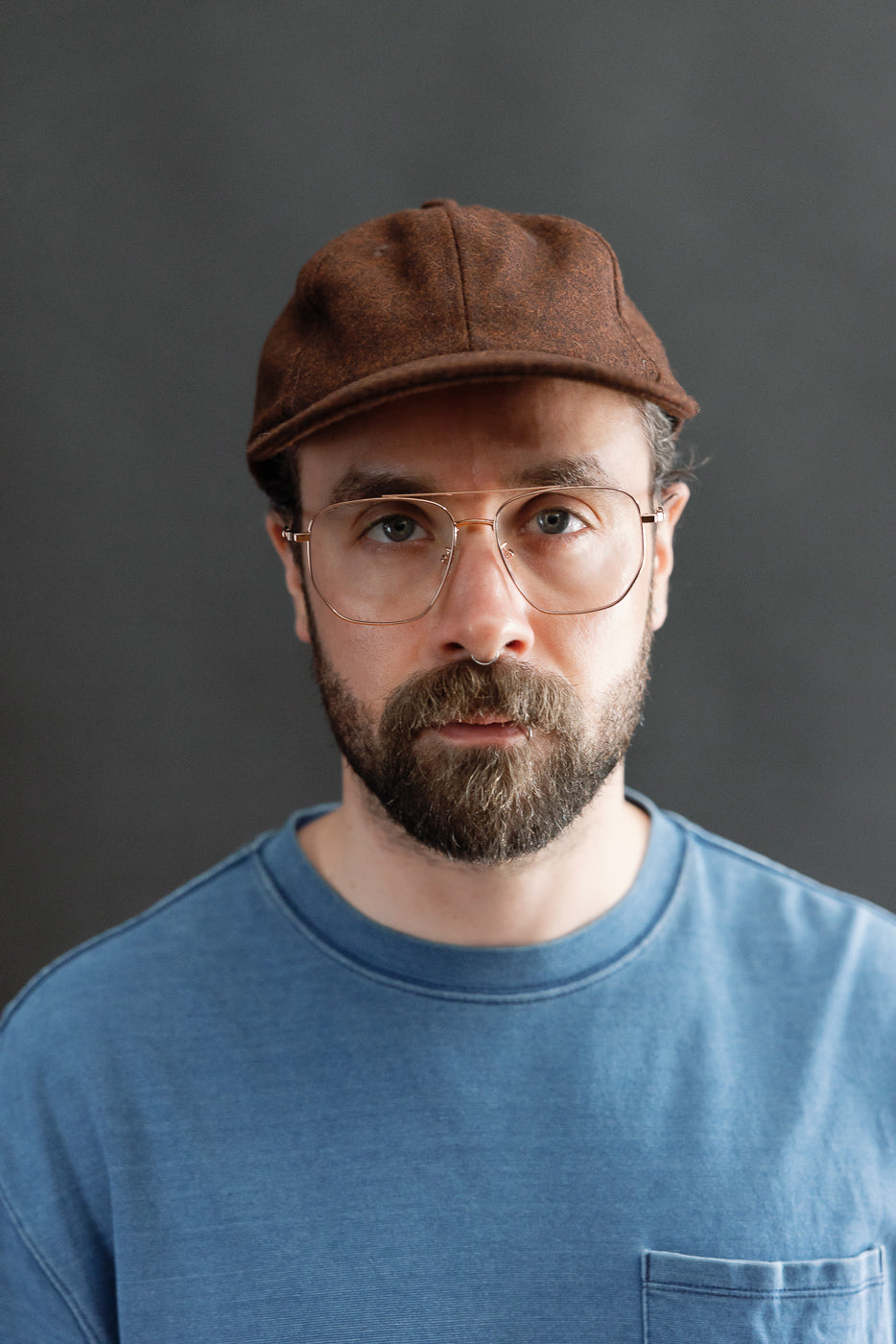 Melton Wool Baseball Hat - Red Oak Mix