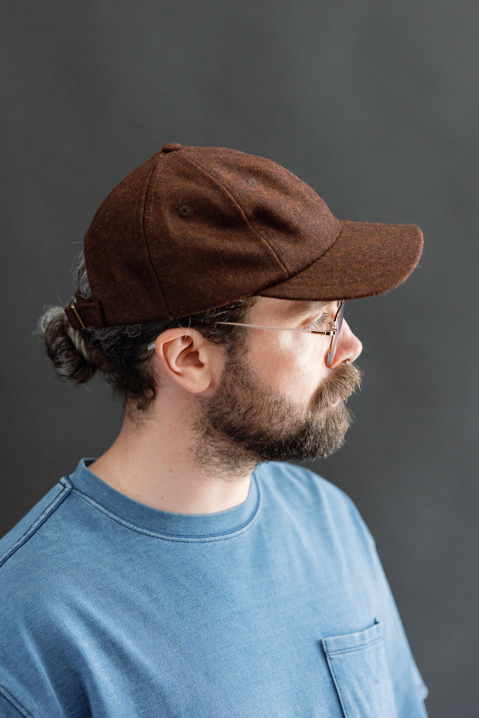 Melton Wool Baseball Hat - Red Oak Mix