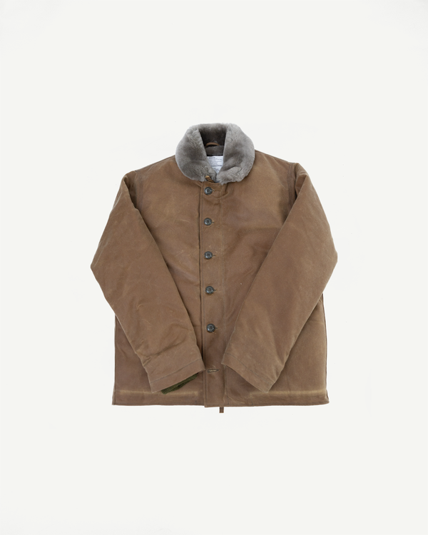 d*u様 ADDICTION GRANDE N-1 DECK JACKET L N-1 Waxed Deck Jacket - Hardtack, Grey | Dant