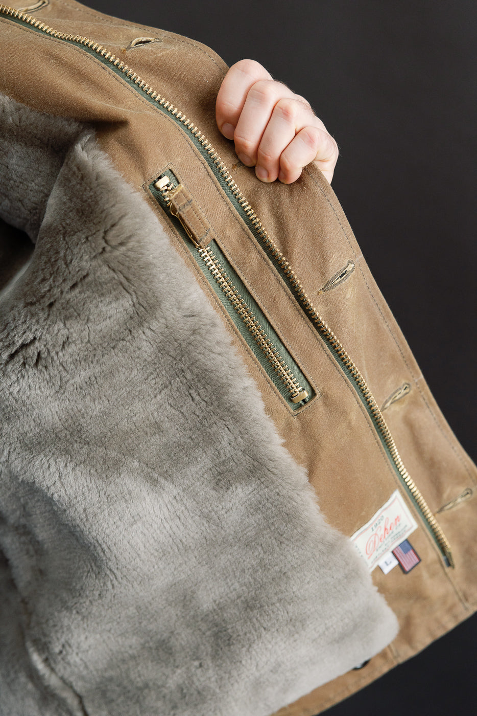 N-1 Waxed Deck Jacket - Hardtack, Grey