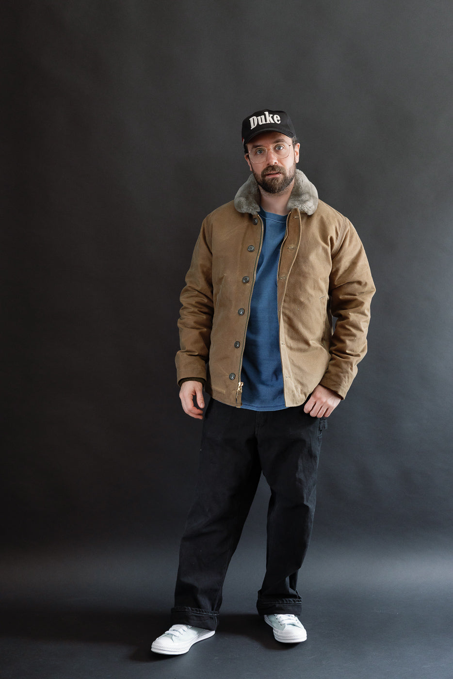 N-1 Waxed Deck Jacket - Hardtack, Grey