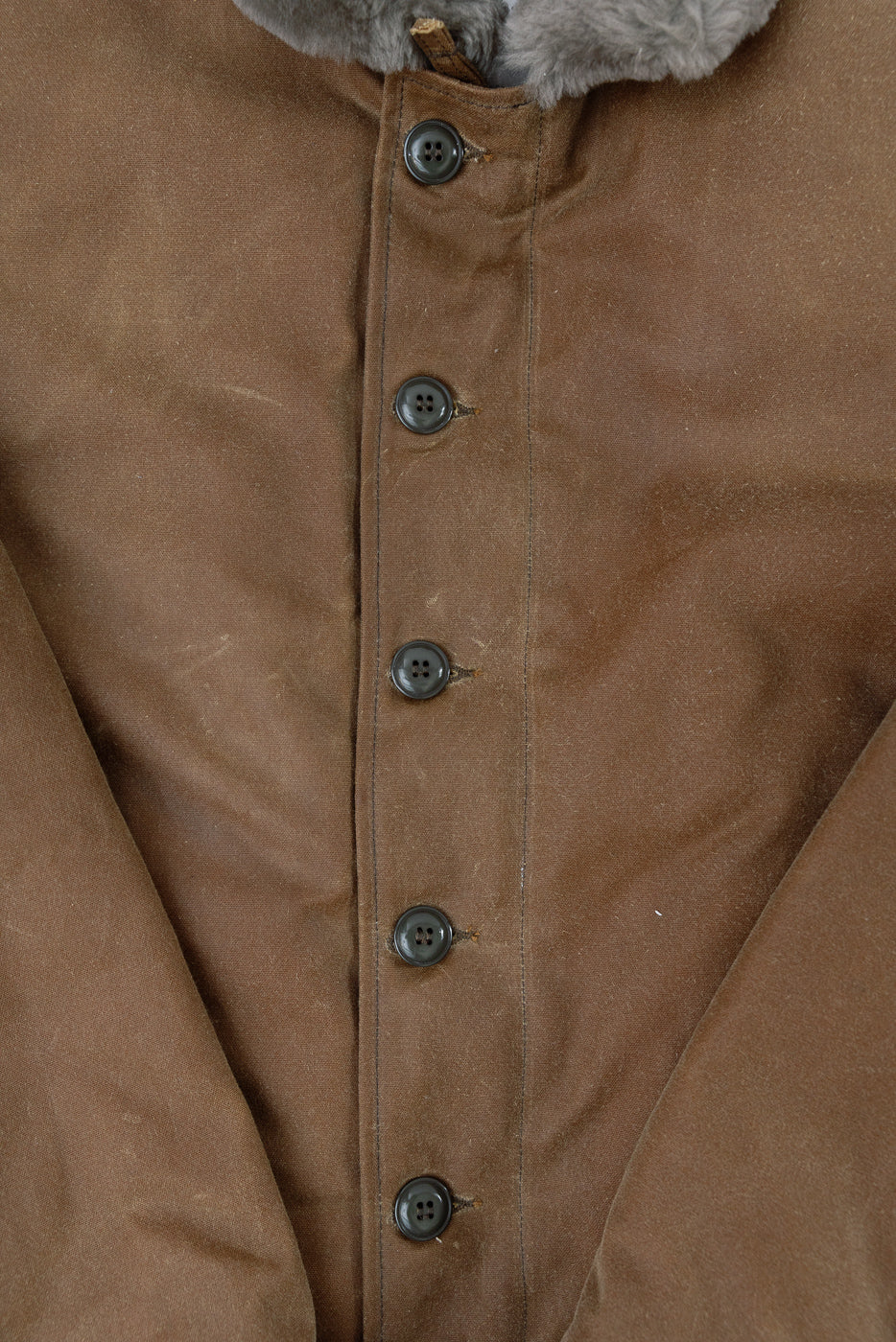 N-1 Waxed Deck Jacket - Hardtack, Grey