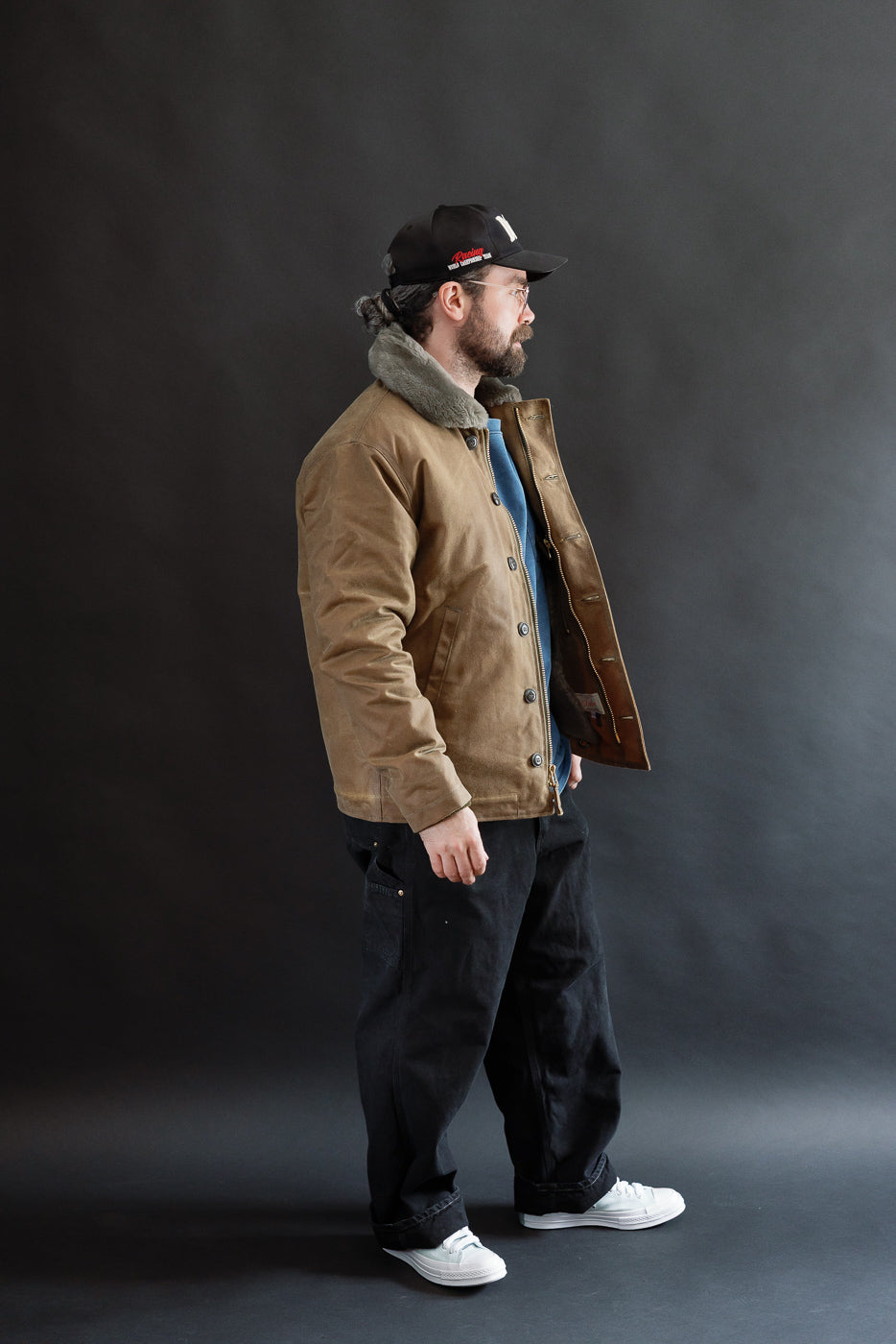 N-1 Waxed Deck Jacket - Hardtack, Grey