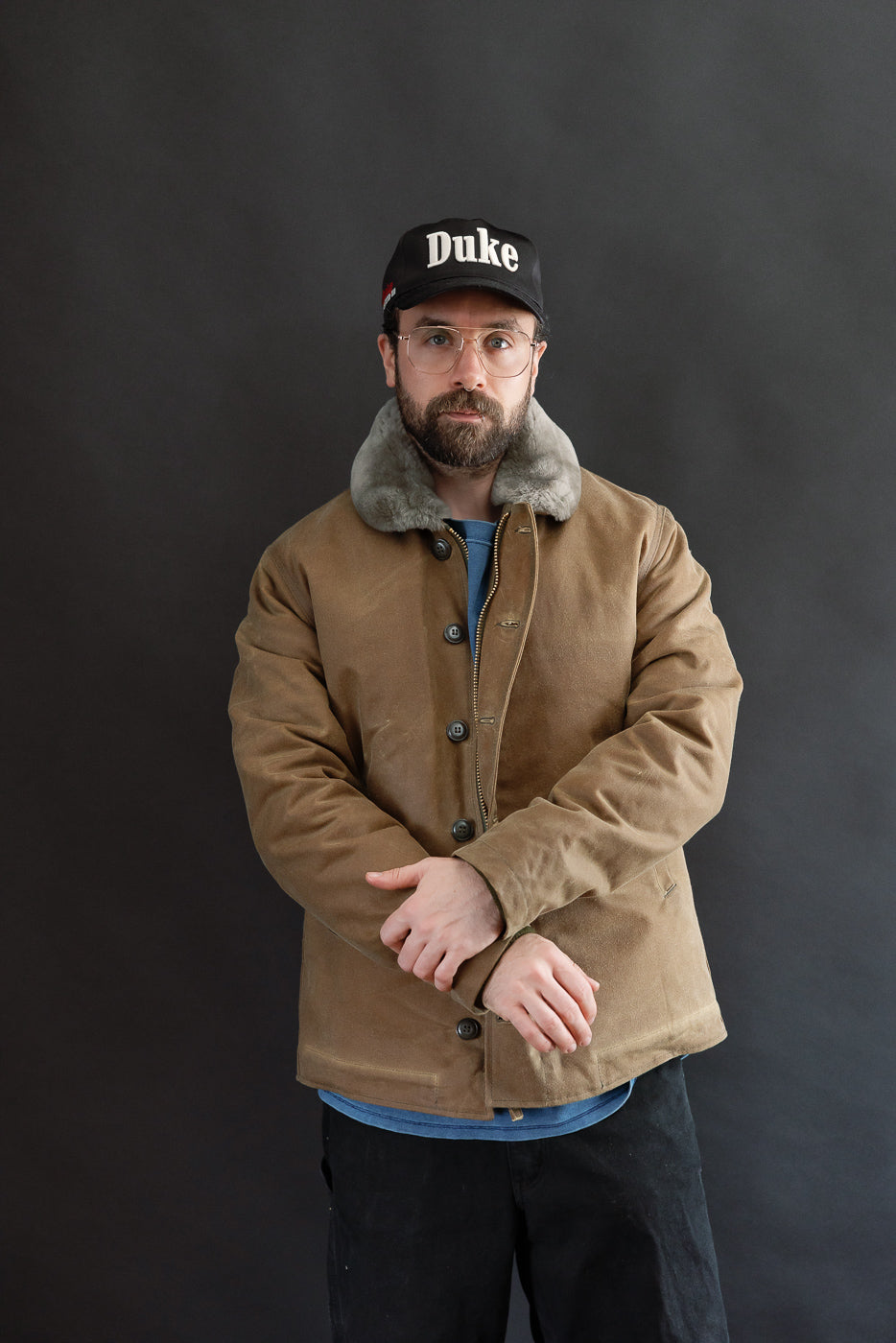 N-1 Waxed Deck Jacket - Hardtack, Grey