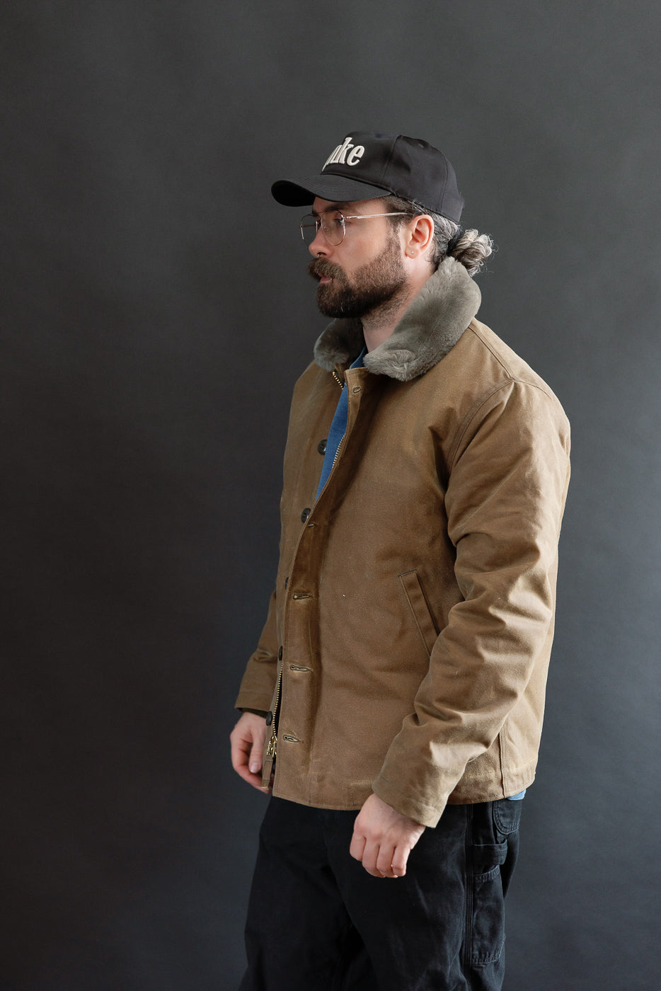 N-1 Waxed Deck Jacket - Hardtack, Grey