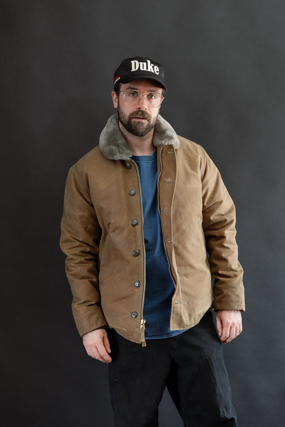 N-1 Waxed Deck Jacket - Hardtack, Grey