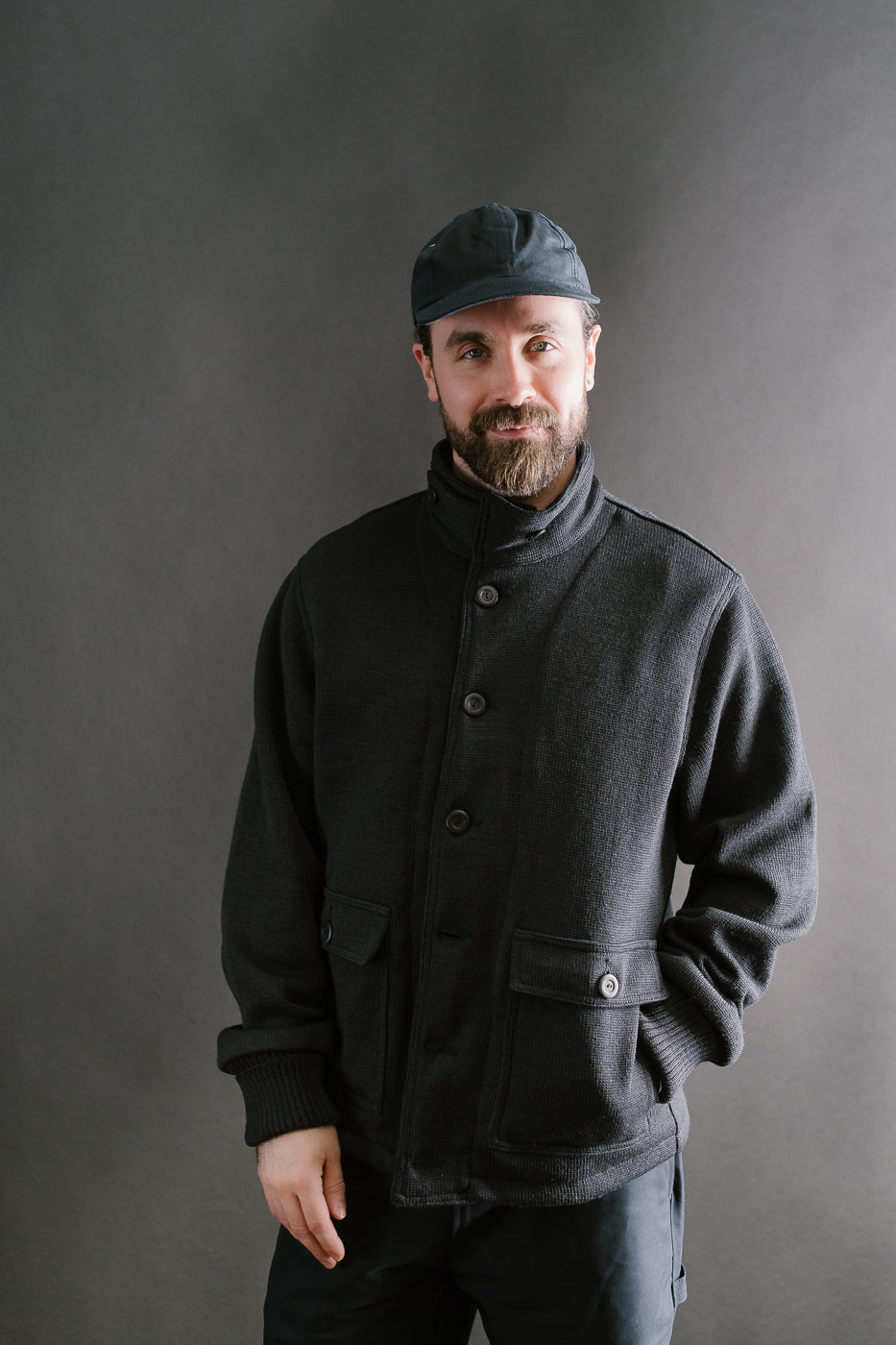 Submariner Sweater Coat - Dark Charcoal