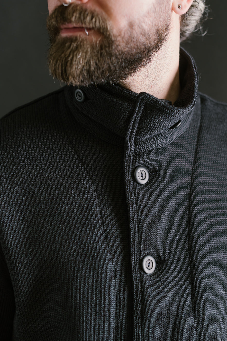 Submariner Sweater Coat - Dark Charcoal