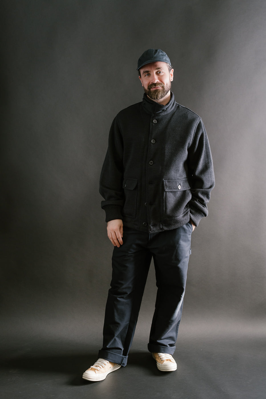 Submariner Sweater Coat - Dark Charcoal