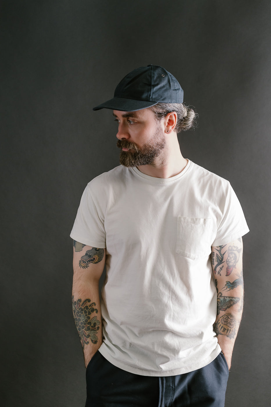 Waxed Canvas Baseball Hat - Navy