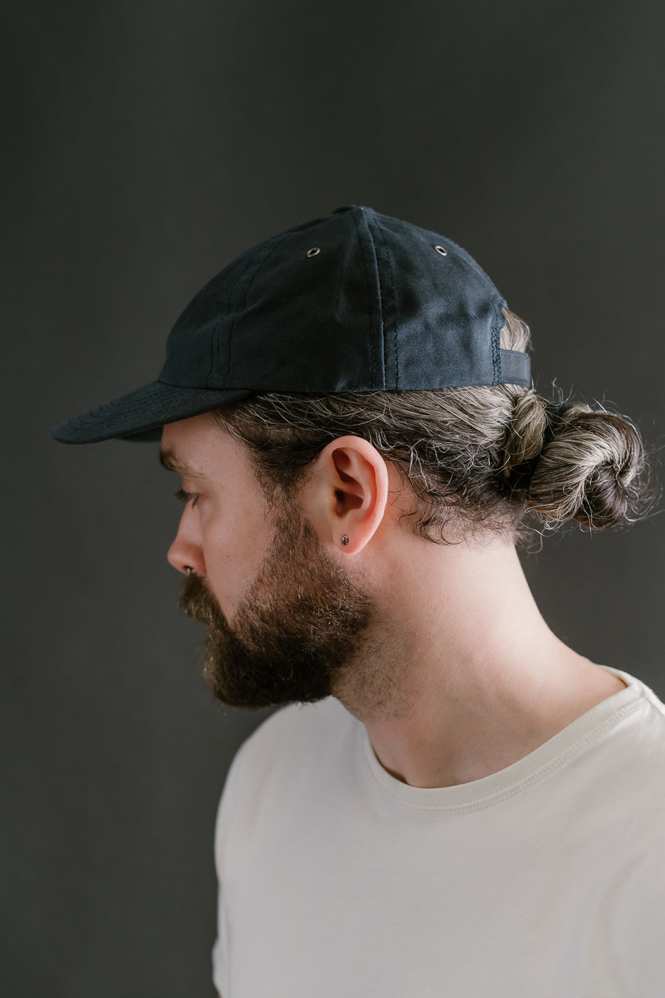 Waxed Canvas Baseball Hat - Navy