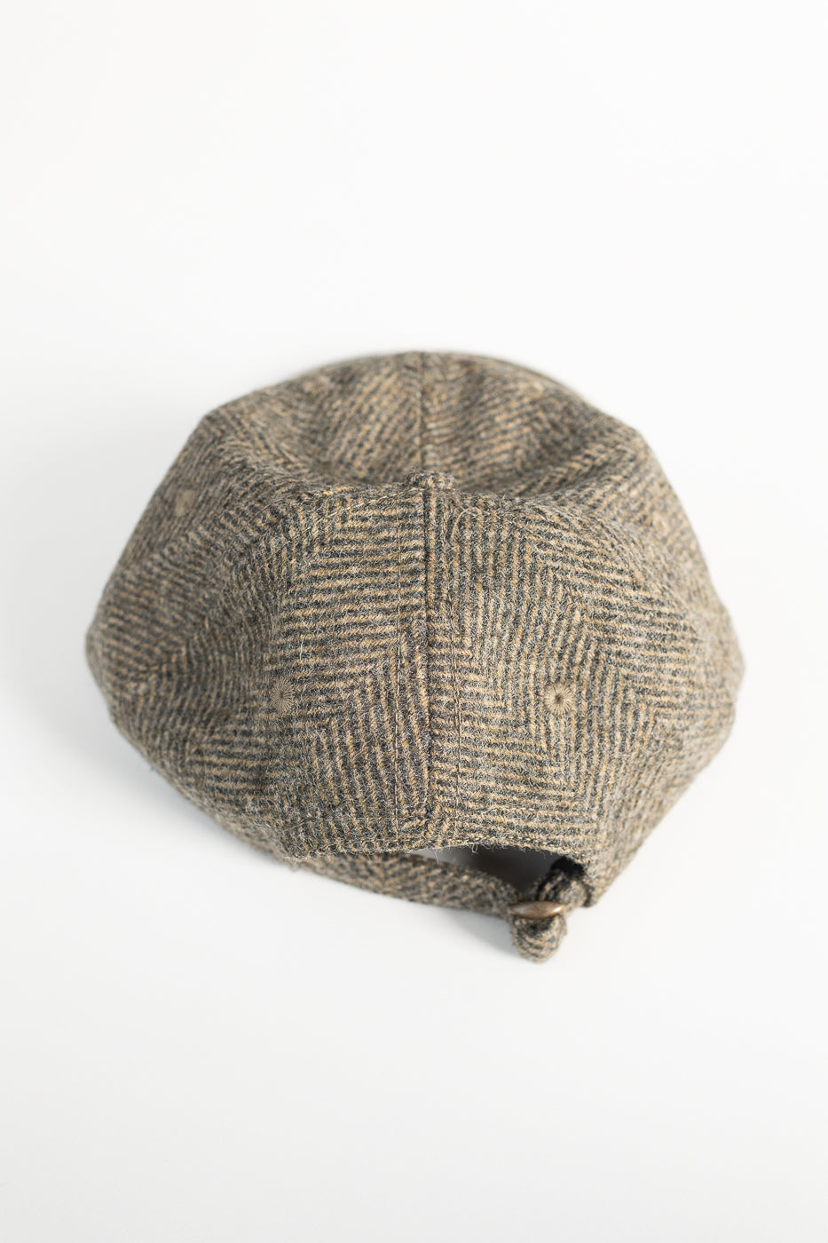 Herringbone Wool Baseball Hat -  Warm Charcoal