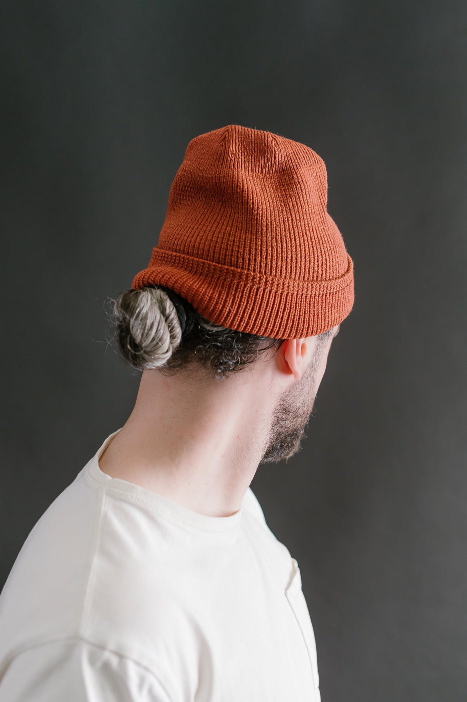 Wool Knit Watch Cap - Burnt Orange