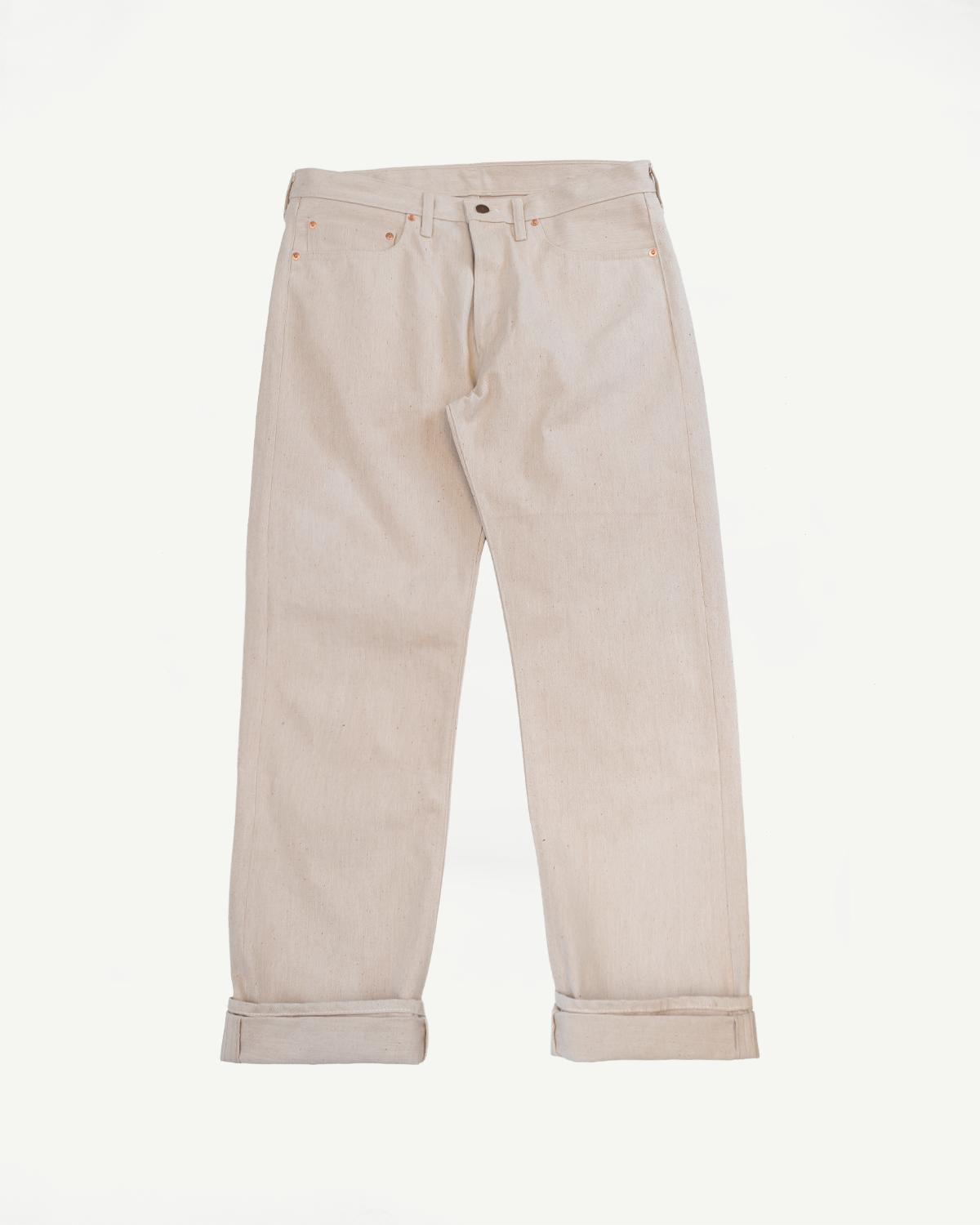 Beige pants on a white background