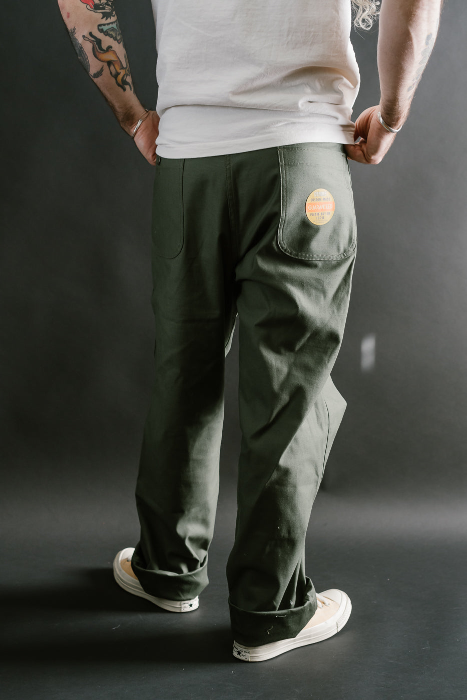 Lot 225 - Back Satin Baker Pants - OD Green