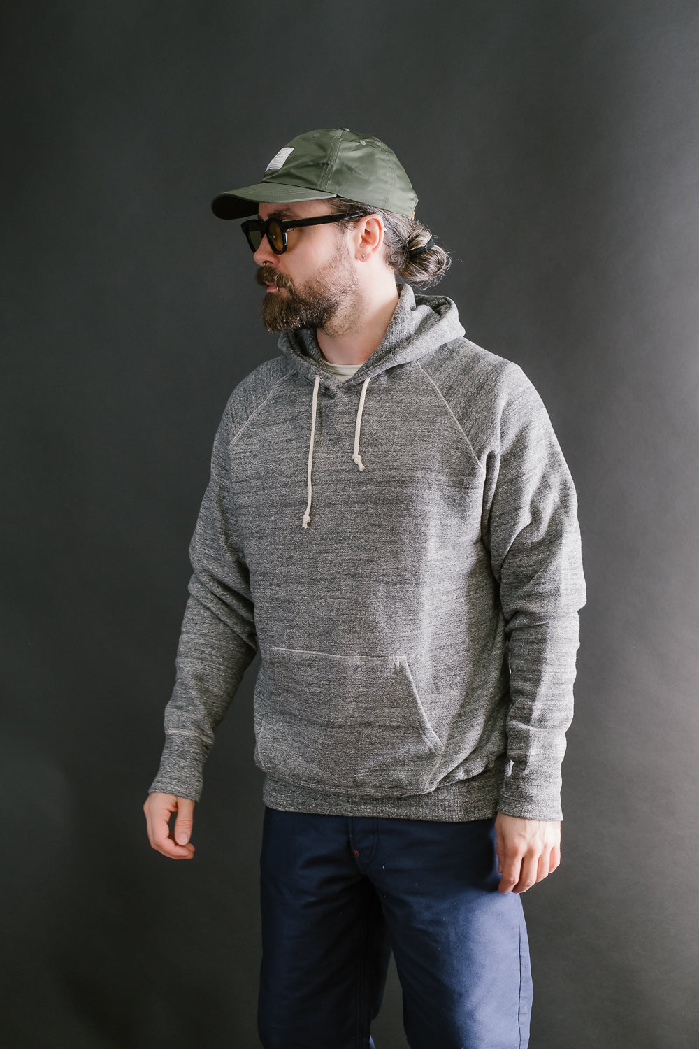 Lot 262 - DENIME - Four Needle Raglan Hoodie - Dark Heather