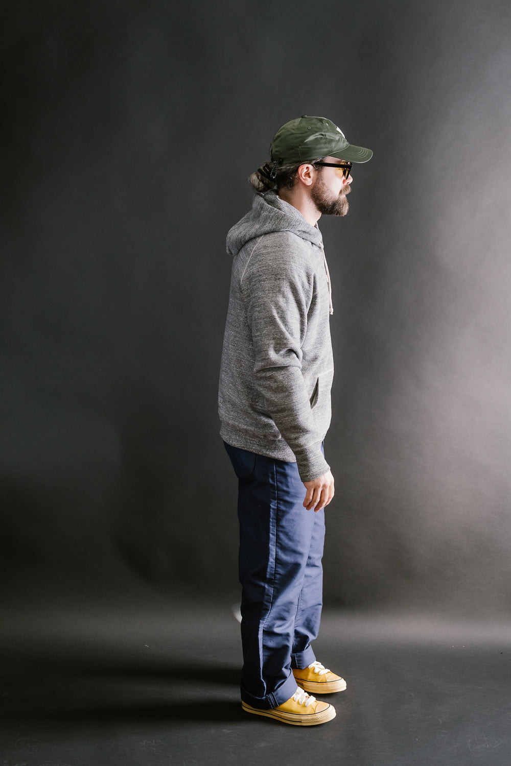 Lot 262 - DENIME - Four Needle Raglan Hoodie - Dark Heather