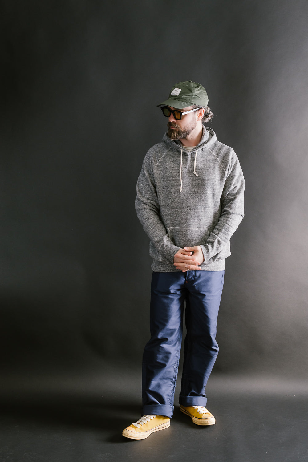 Lot 262 - DENIME - Four Needle Raglan Hoodie - Dark Heather