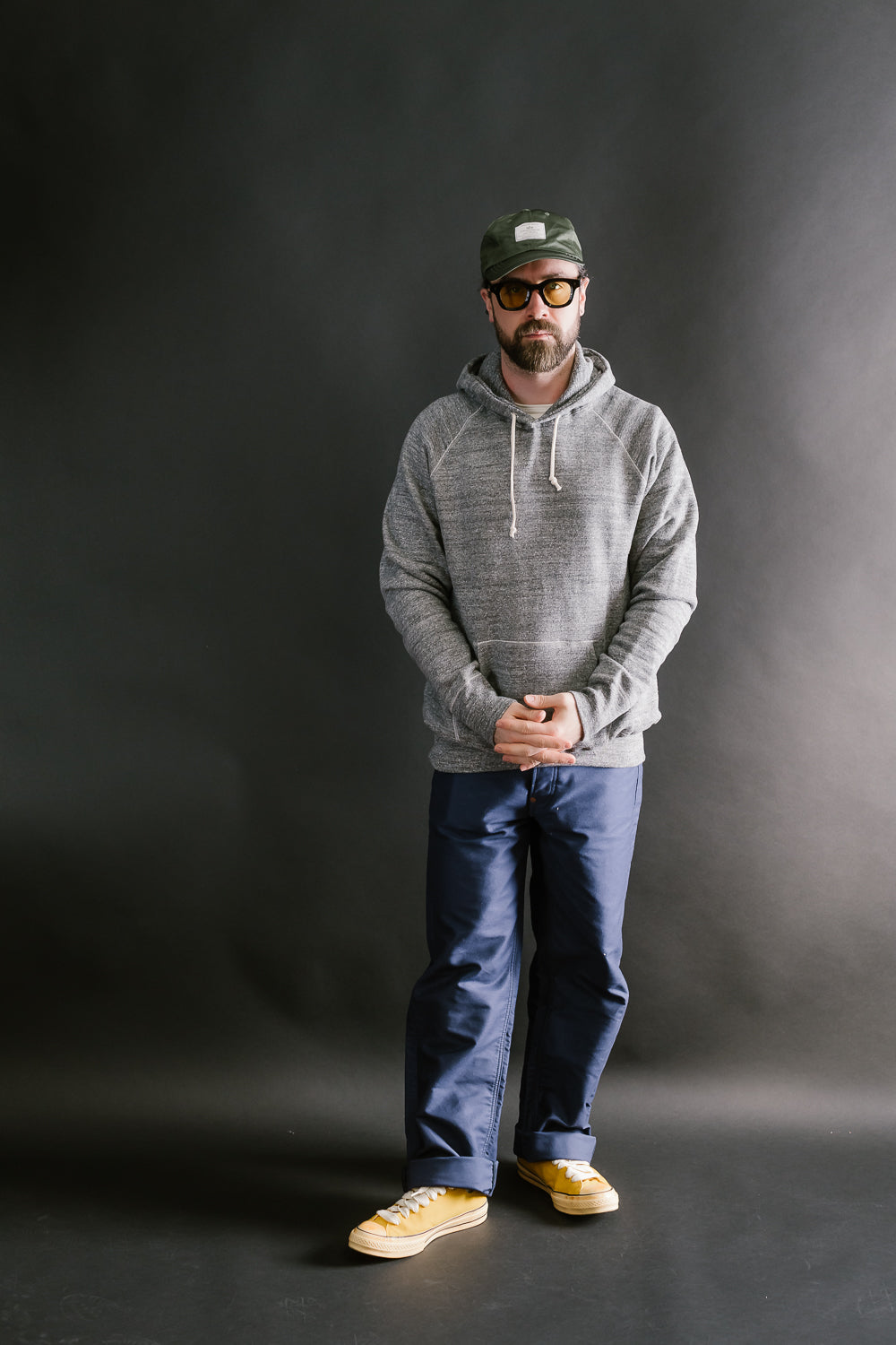 Lot 262 - DENIME - Four Needle Raglan Hoodie - Dark Heather