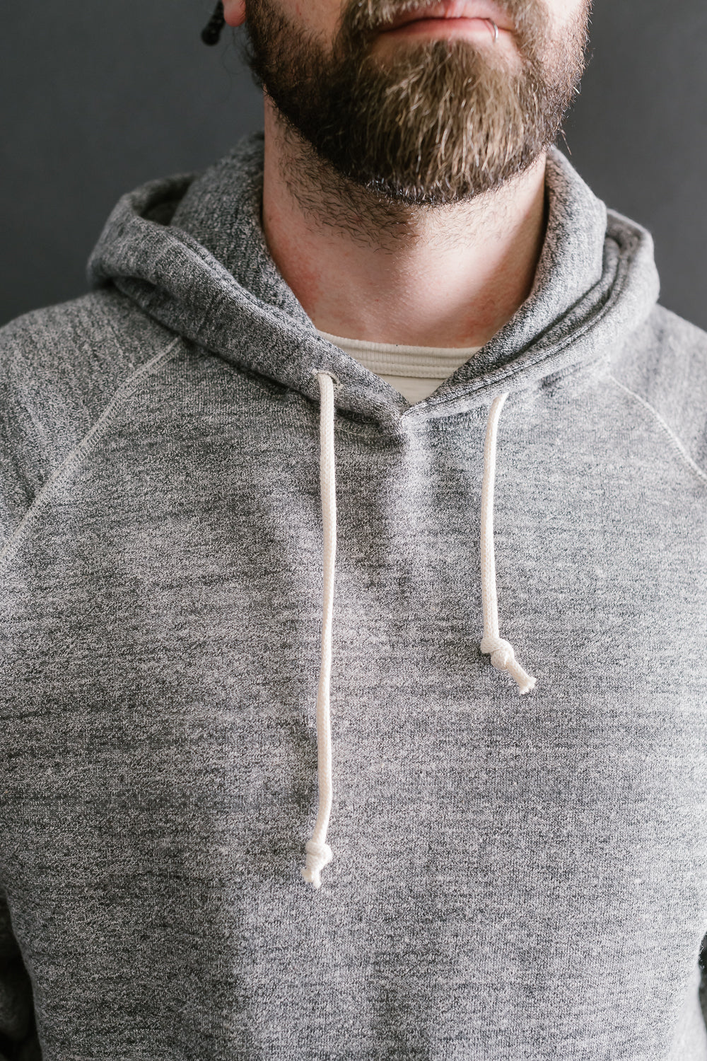 Lot 262 - DENIME - Four Needle Raglan Hoodie - Dark Heather