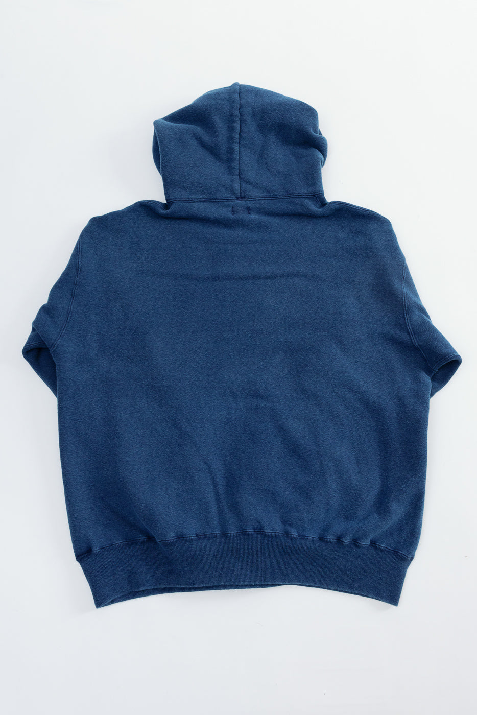 パーカー LOGO RIBBING INDIGO PULLOVER HOODIE M