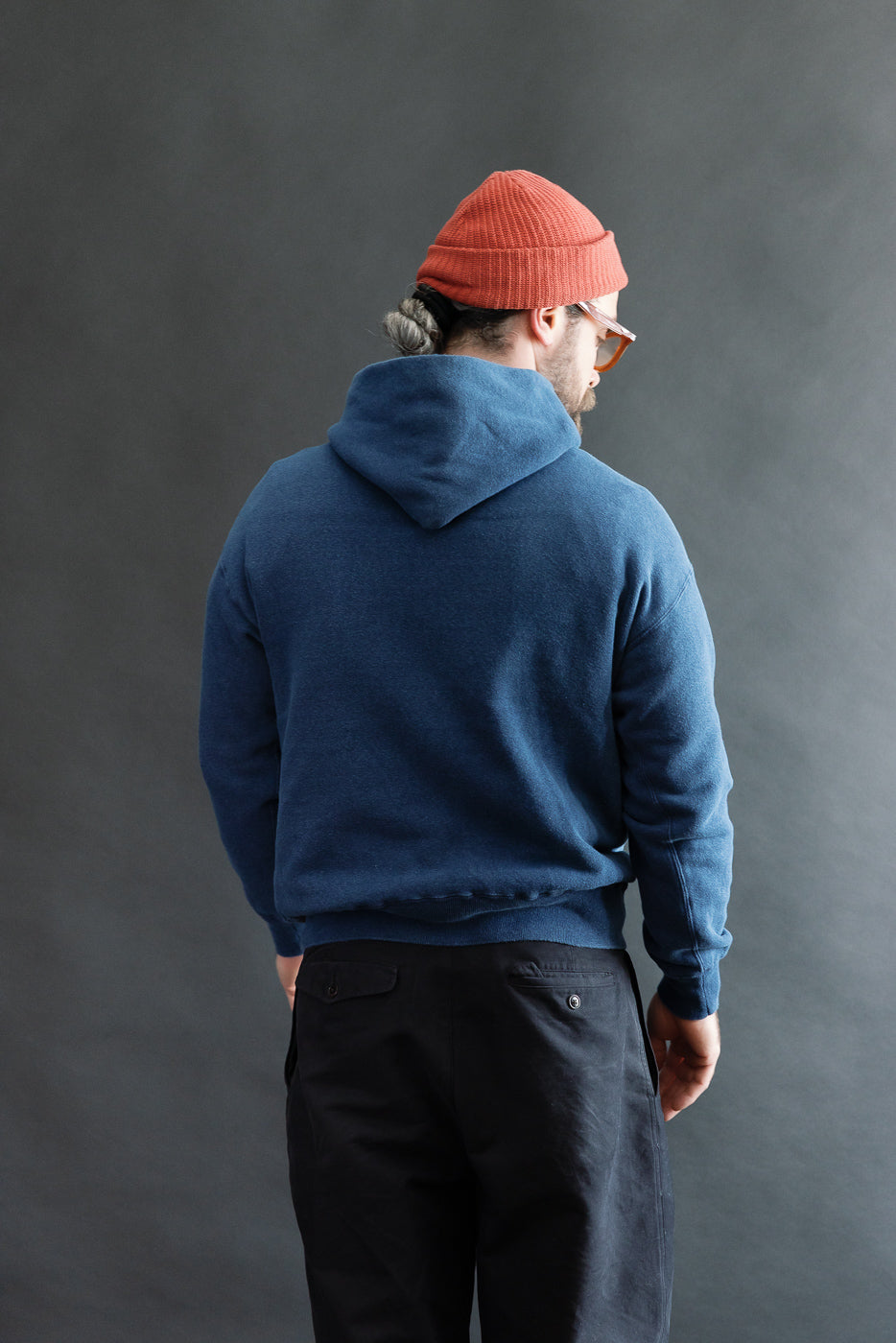 Back view full body of male model 5'9