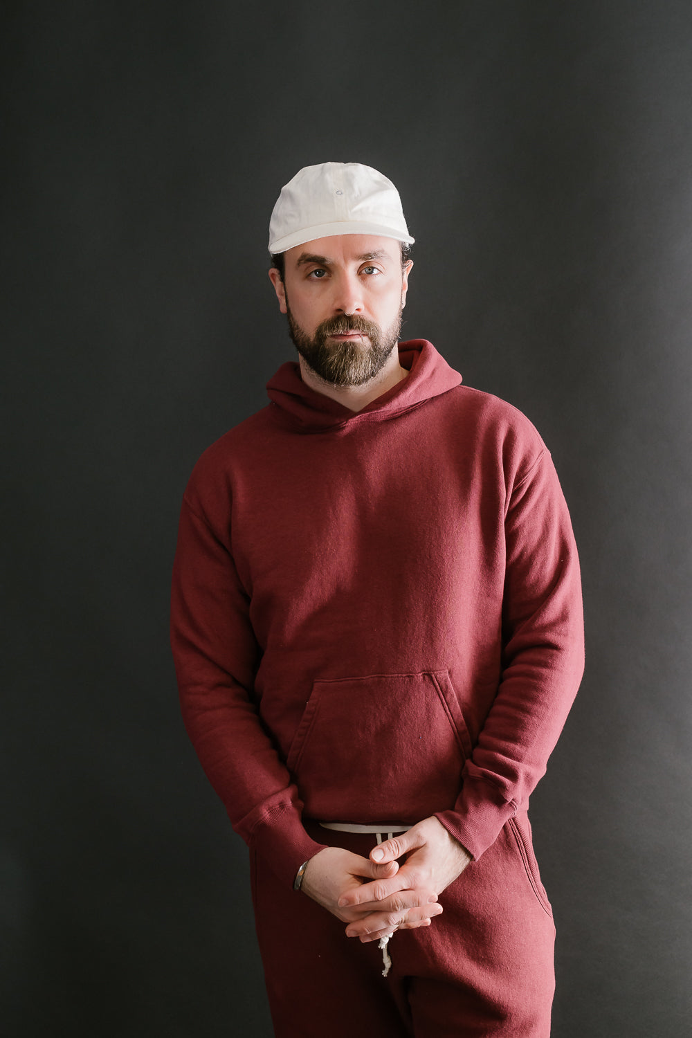 Lot 86002 - Loop Wheel Sweat Hoodie - Burgundy