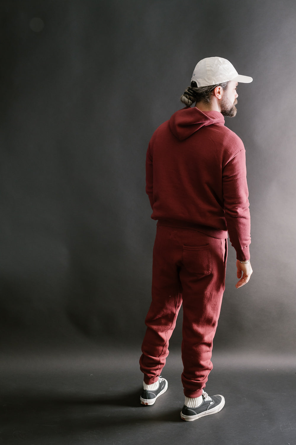 Lot 86002 - Loop Wheel Sweat Hoodie - Burgundy