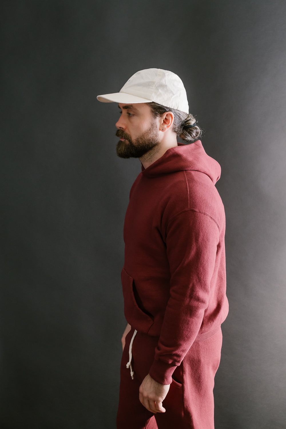 Lot 86002 - Loop Wheel Sweat Hoodie - Burgundy