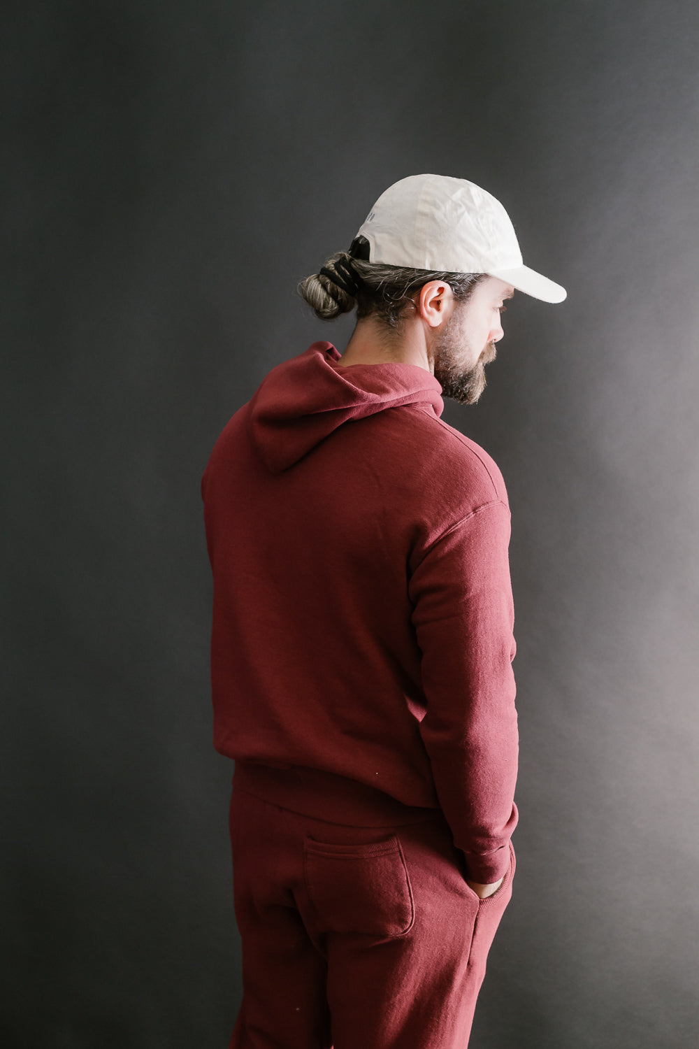 Lot 86002 - Loop Wheel Sweat Hoodie - Burgundy