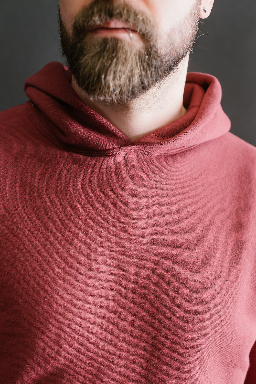 Lot 86002 - Loop Wheel Sweat Hoodie - Burgundy