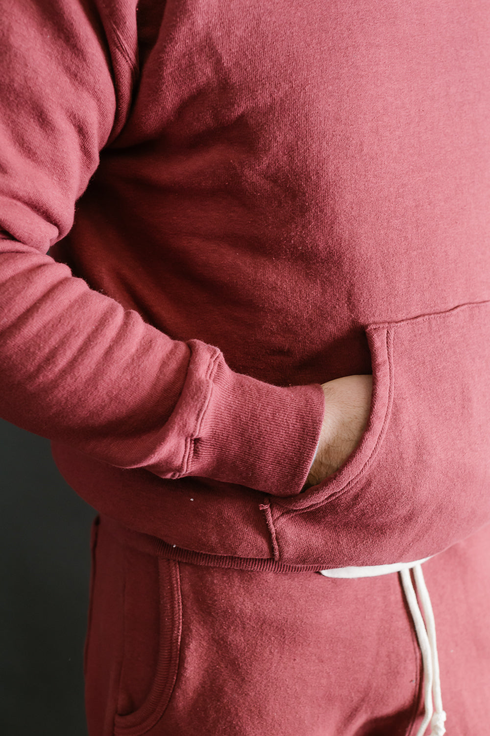 Lot 86002 - Loop Wheel Sweat Hoodie - Burgundy