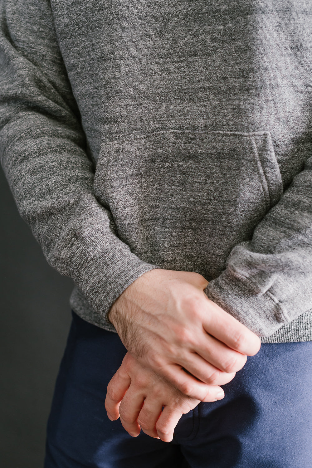 Lot 86002 - Loop Wheel Sweat Hoodie - Heather Charcoal