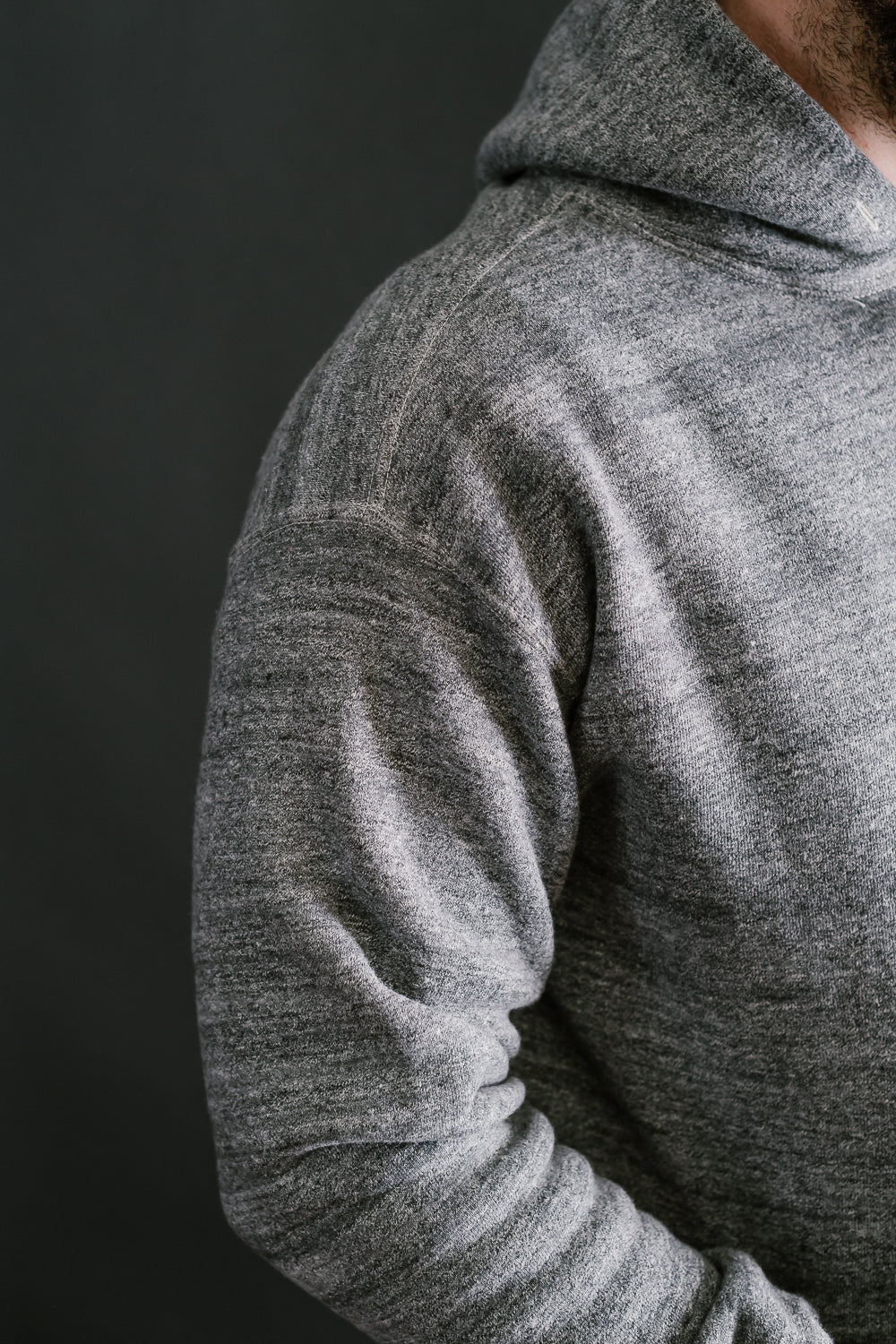 Lot 86002 - Loop Wheel Sweat Hoodie - Heather Charcoal