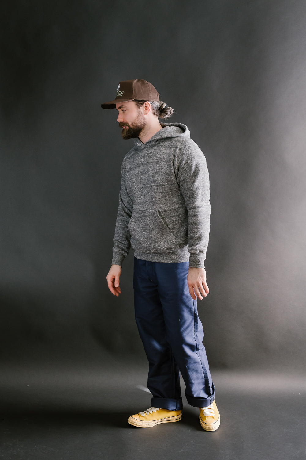 Lot 86002 - Loop Wheel Sweat Hoodie - Heather Charcoal
