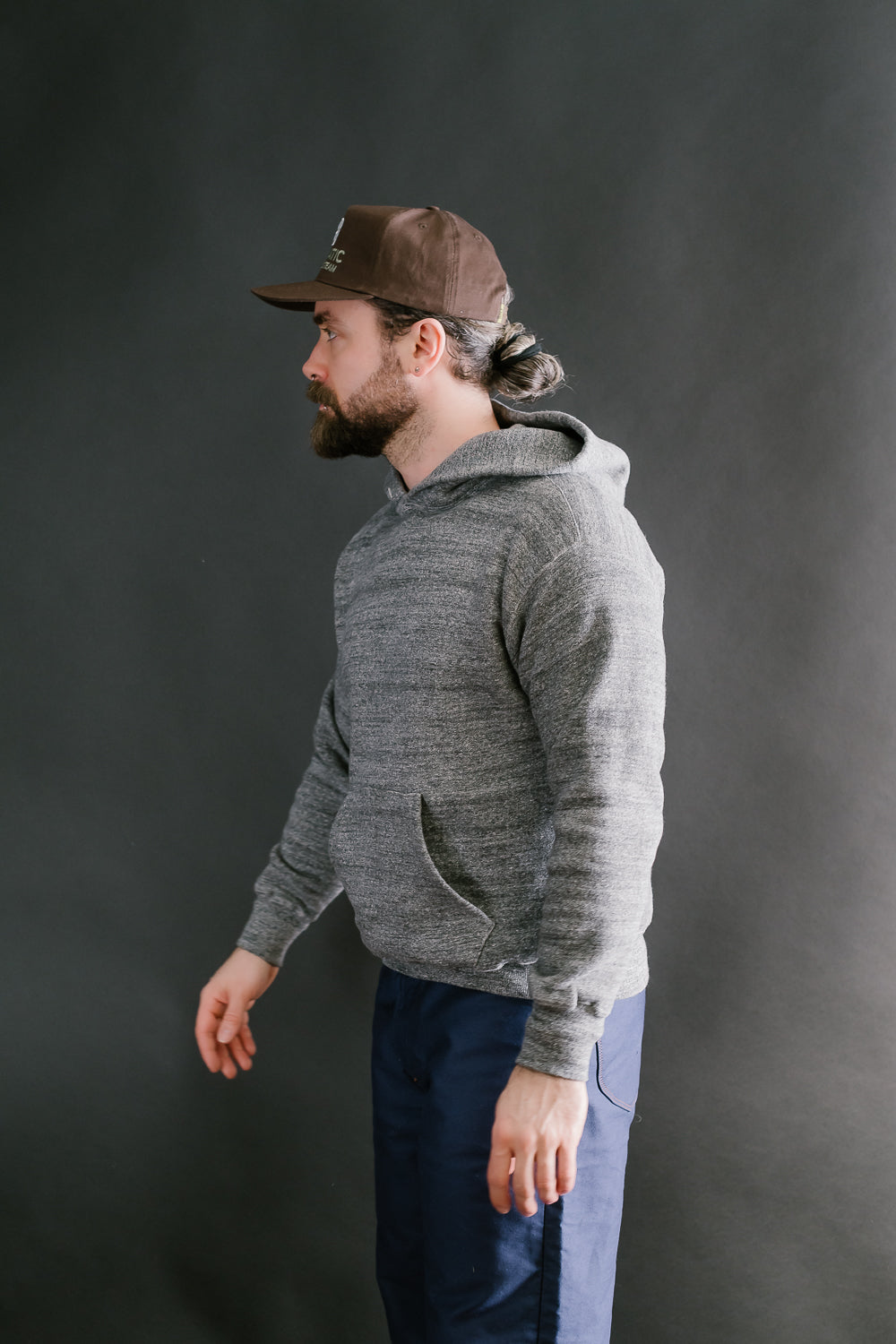 Lot 86002 - Loop Wheel Sweat Hoodie - Heather Charcoal