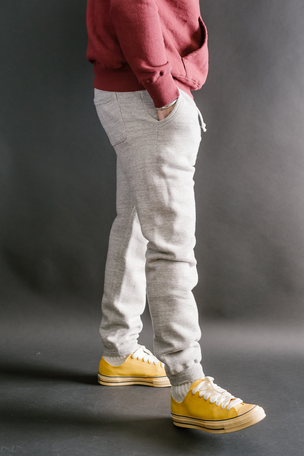 Lot 87006 - Loop Wheel Sweatpants - Heather Grey