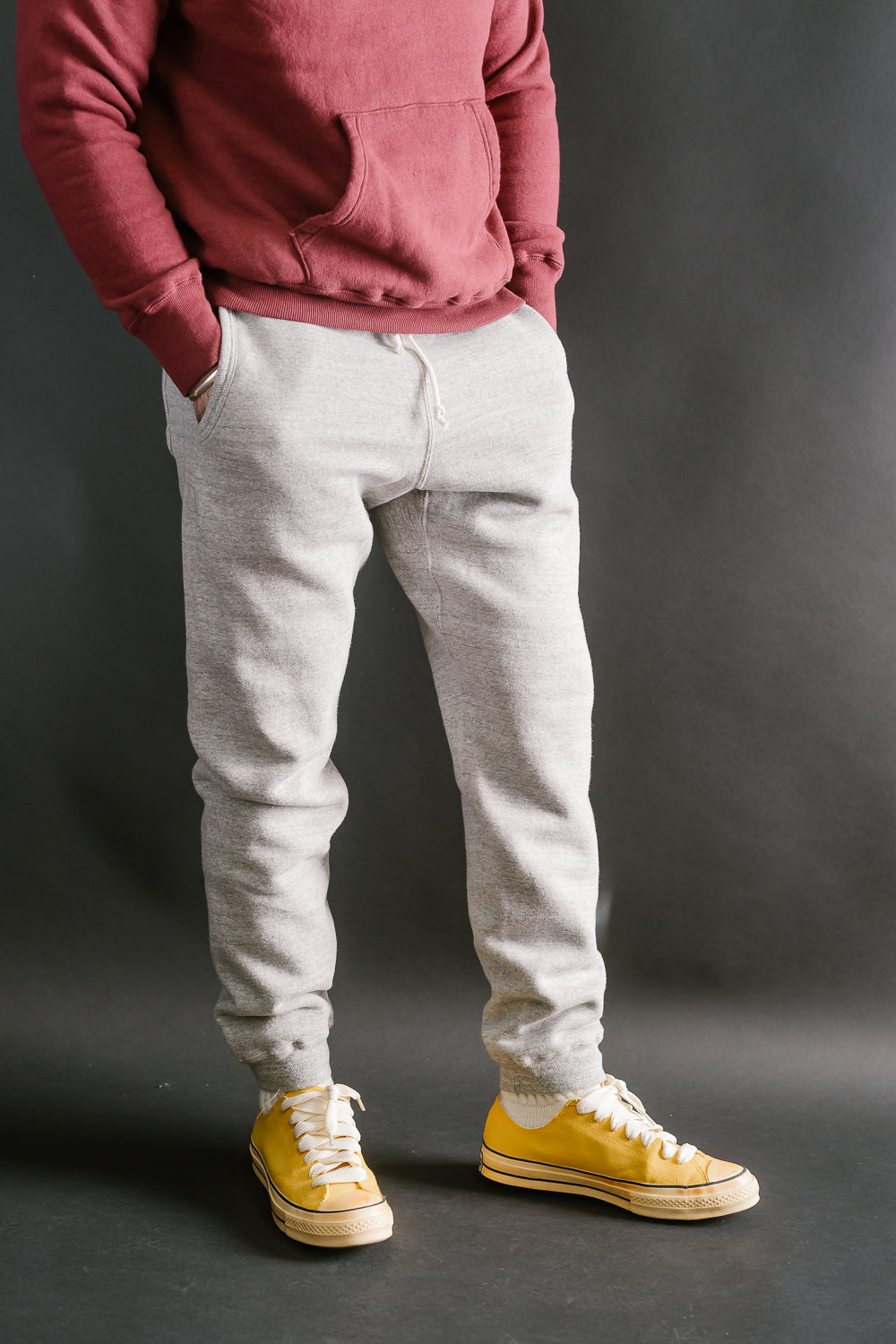 Lot 87006 - Loop Wheel Sweatpants - Heather Grey