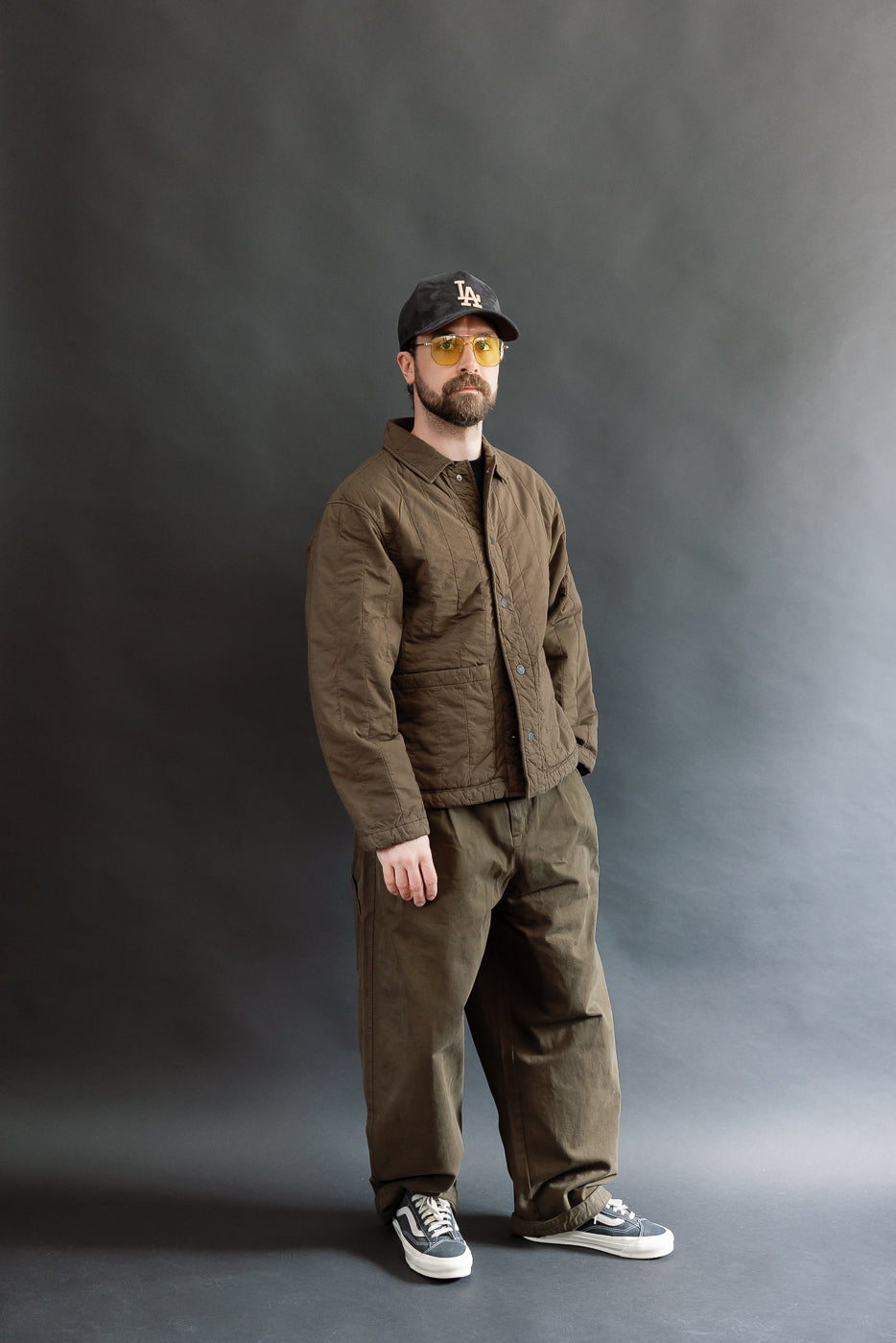 M-C-001 - Ambassador Pants Gabardine Satin - Java Brown