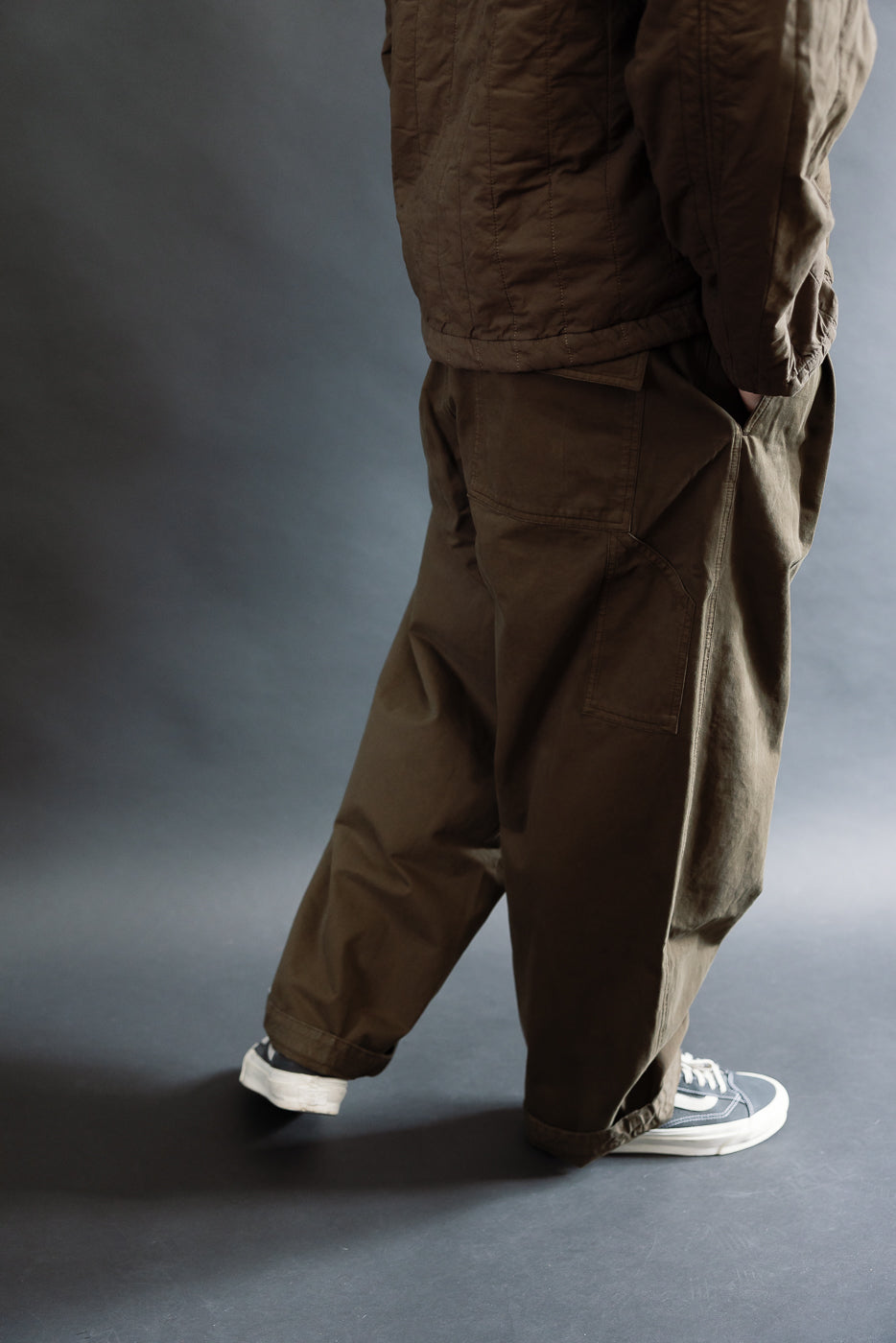 M-C-001 - Ambassador Pants Gabardine Satin - Java Brown