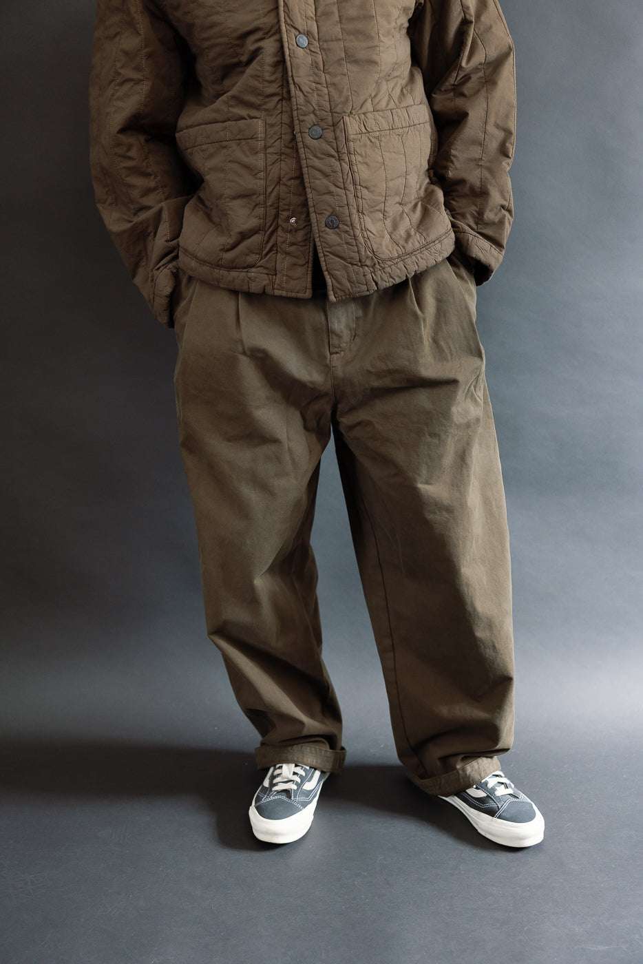 M-C-001 - Ambassador Pants Gabardine Satin - Java Brown