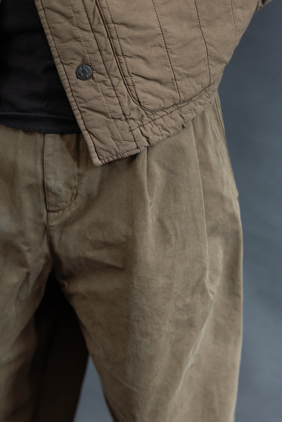 M-C-001 - Ambassador Pants Gabardine Satin - Java Brown