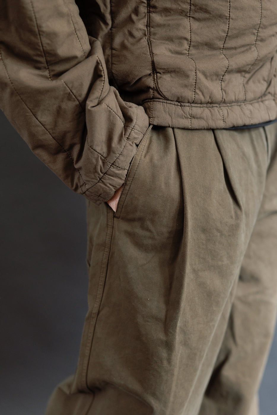 M-C-001 - Ambassador Pants Gabardine Satin - Java Brown